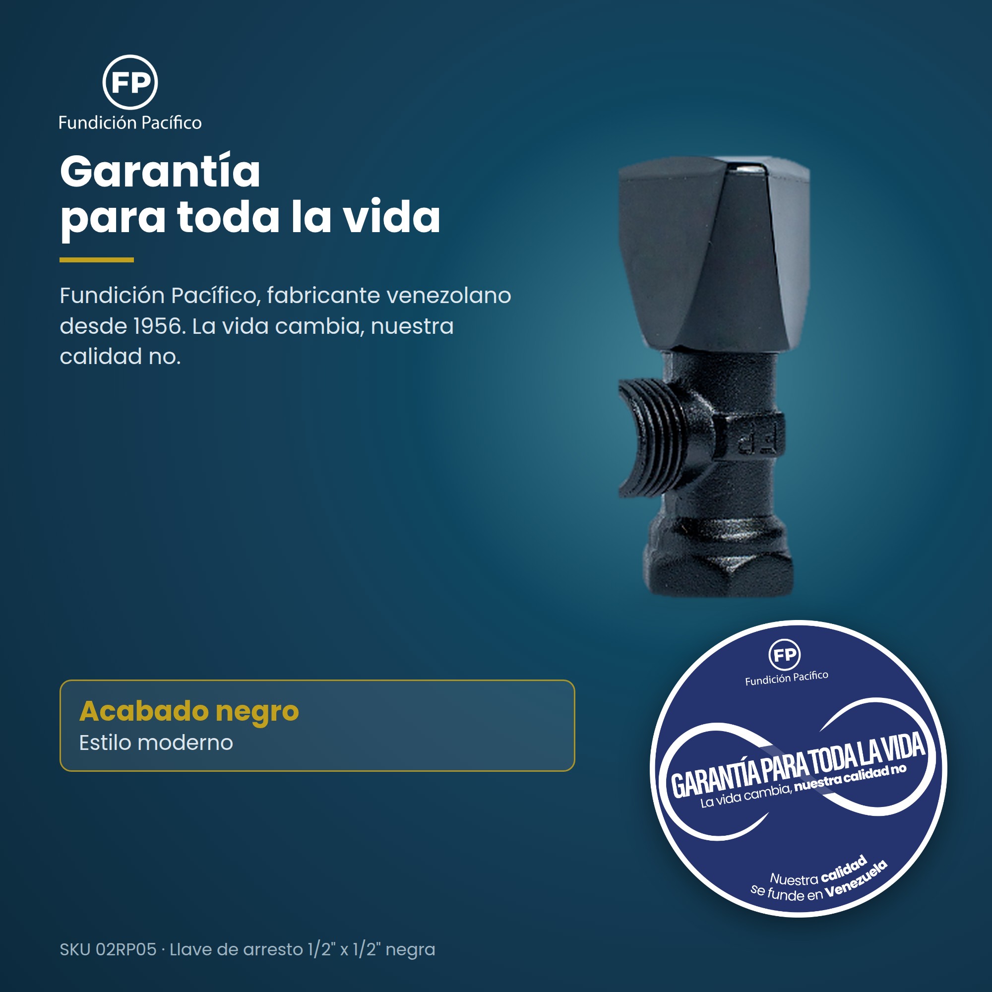 Llave de arresto de 1/2